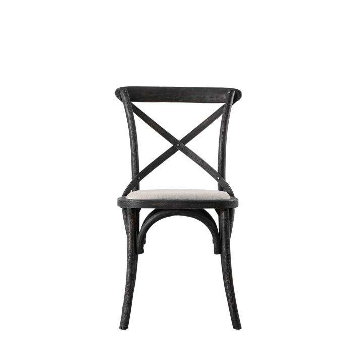 Ghedi Rigard Chair Black Linen (2pk) — SantoLusso®