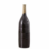 Ghedi Robello Bottle Vase Lava Black — SantoLusso®