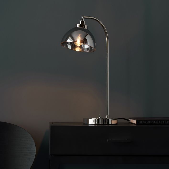 Ghedi Roccah Table Lamp Nickel — SantoLusso®