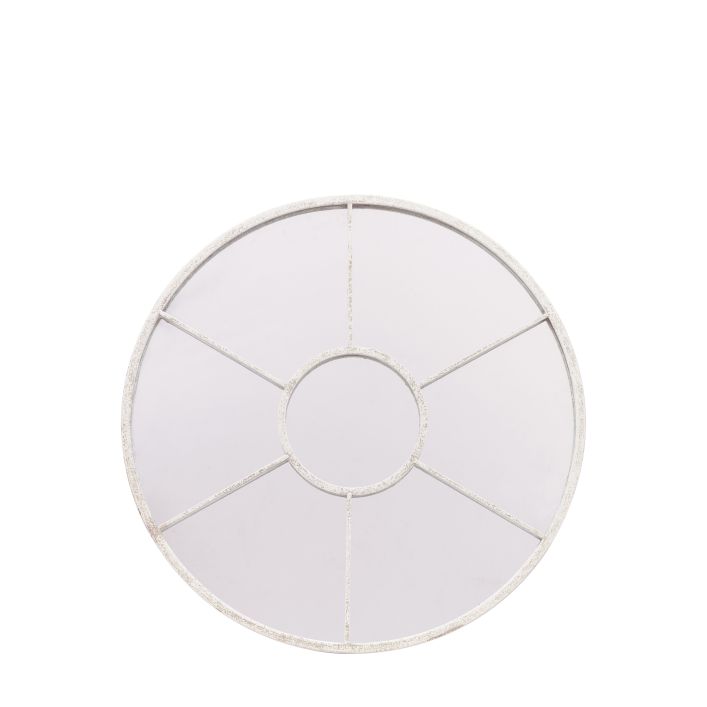 Ghedi Rosemund Round Mirror White — SantoLusso®