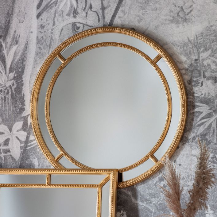 Ghedi Sarita Round Mirror Gold — SantoLusso®