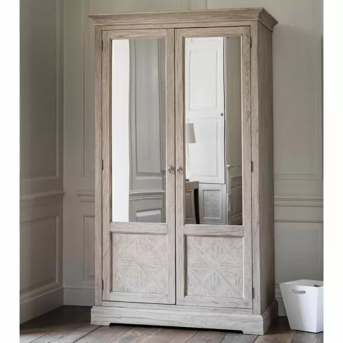 Ghedi Segre 2 Mirror Door Wardrobe — SantoLusso®