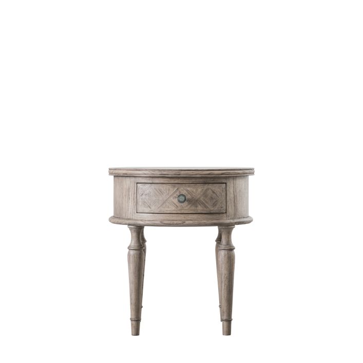 Ghedi Segre Round 1 Drawer Side Table — SantoLusso®