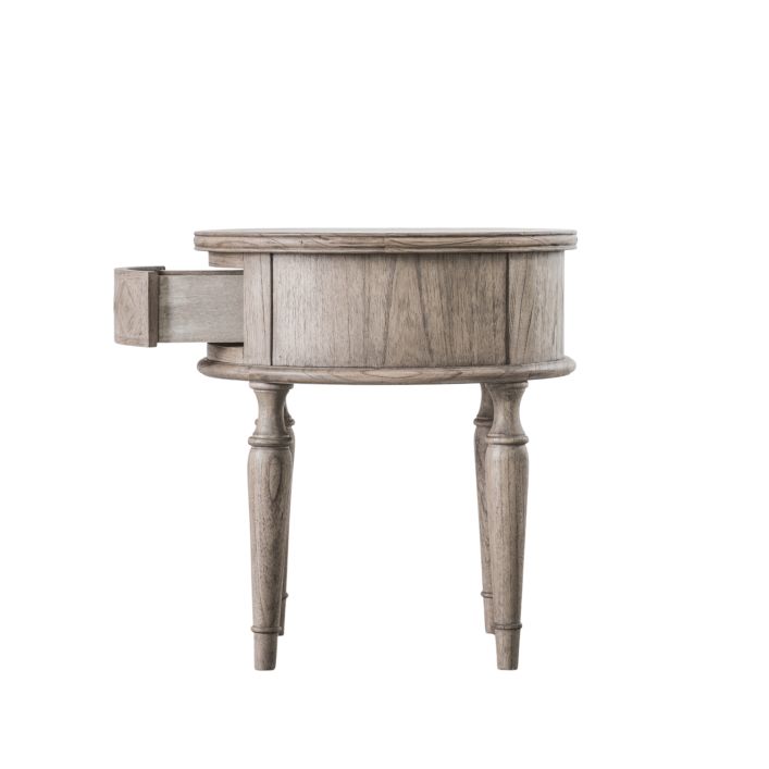 Ghedi Segre Round 1 Drawer Side Table — SantoLusso®