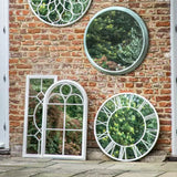 Ghedi Sergi Outdoor Mirror Distressed White — SantoLusso®