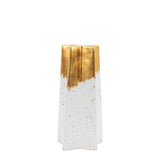 Ghedi Shooting Star Vase Large White Gold — SantoLusso®