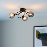 Ghedi Talman 3 Ceiling Light Black — SantoLusso®