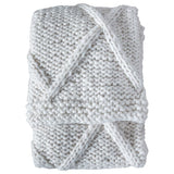 Ghedi Taqua Knit Diamond Throw Cream — SantoLusso®