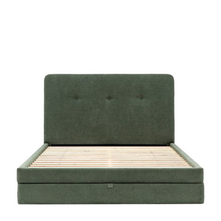 Ghedi Teziano 2 Drawer Bedstead Double Green — SantoLusso®