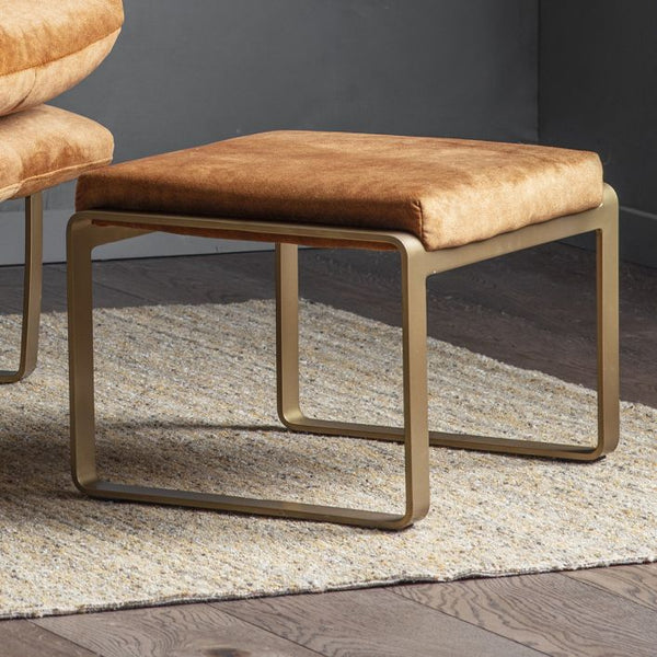 Ghedi Tinella Footstool Ochre — SantoLusso®