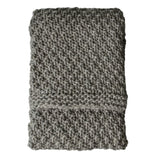 Ghedi Tommaso Chunky Knitted Throw Grey — SantoLusso®