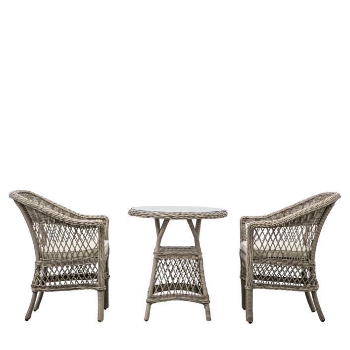 Ghedi Urcio Bistro Set Stone — SantoLusso®