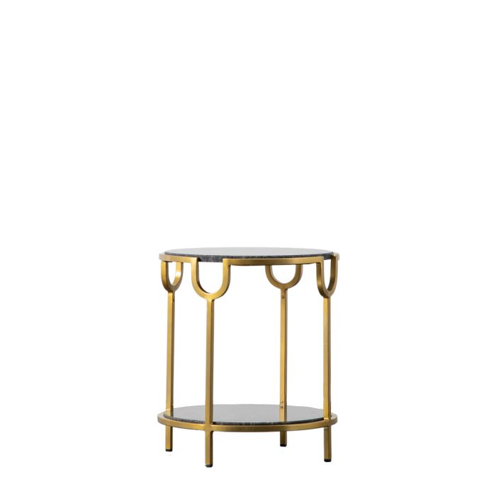 Ghedi Valentina Side Table Black Marble — SantoLusso®