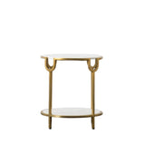 Ghedi Valentina Side Table White Marble — SantoLusso®