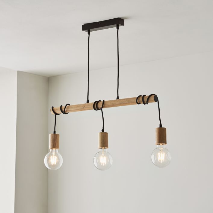 Ghedi Venta 3 Pendant Light Black — SantoLusso®