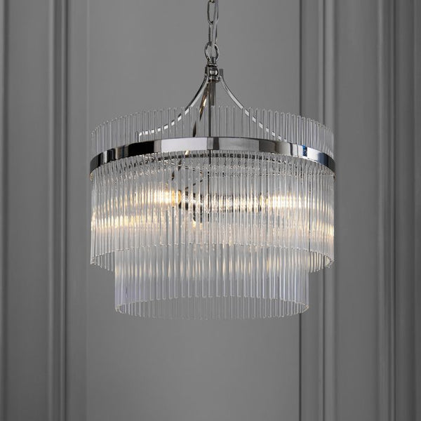 Ghedi Verti 3 Pendant Light Bright Nickel — SantoLusso®