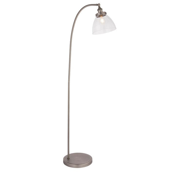 Ghedi Vespera 1 Floor Light Brushed Silver — SantoLusso®