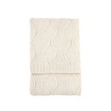 Ghedi Vilo Chenille Cable Throw Cream — SantoLusso®