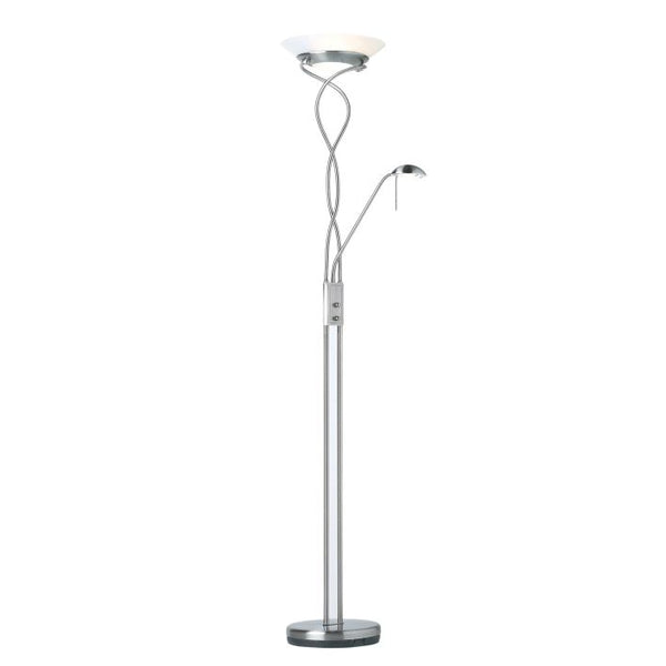 Ghedi Virgil Floor Lamp Satin Chrome — SantoLusso®