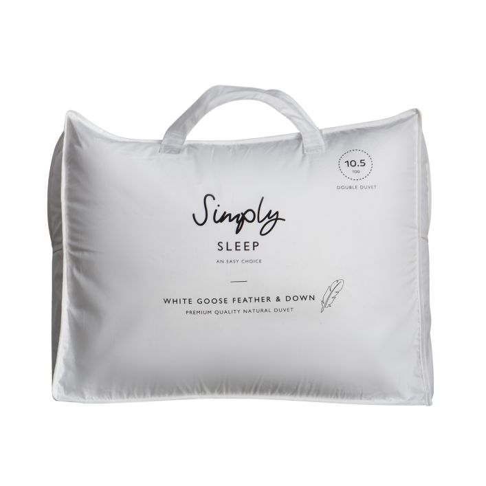 Ghedi White Goose Feather & Down Double Duvet 10.5 tog — SantoLusso®