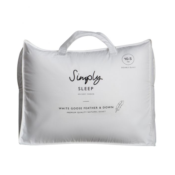 Ghedi White Goose Feather & Down King Duvet 10.5 tog — SantoLusso®