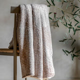 Ghedi Woven Natural Faux Mohair Sherpa Throw — SantoLusso®