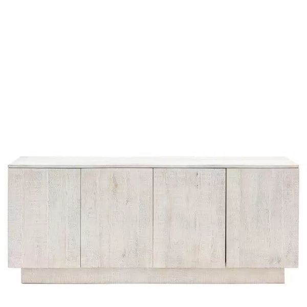 Ghedi Zalme 4 Door Sideboard Whitewash — SantoLusso®