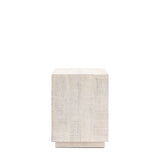 Ghedi Zalme Side Table Whitewash — SantoLusso®