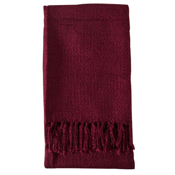 Ghedi Zeno Acrylic Textured Throw Claret — SantoLusso®