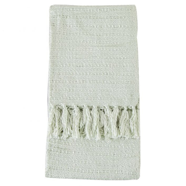 Ghedi Zeno Acrylic Textured Throw Green — SantoLusso®