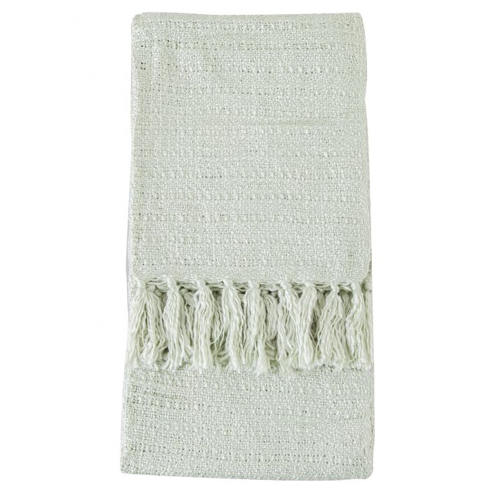 Ghedi Zeno Acrylic Textured Throw Green — SantoLusso®