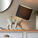 Ghedi Zyla Bear 1 Table Lamp Vintage Silver — SantoLusso®