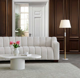 Aluxo Astoria 3 Seater Sofa In Oatmeal Boucle Fabric - SantoLusso