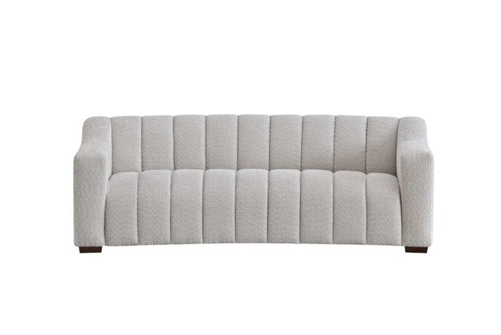 Aluxo Astoria 3 Seater Sofa In Oatmeal Boucle Fabric - SantoLusso