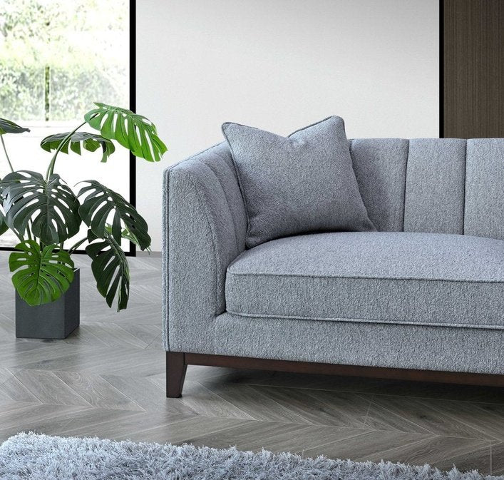 Aluxo Cooper 3 Seater Sofa In Dolphin Boucle - SantoLusso