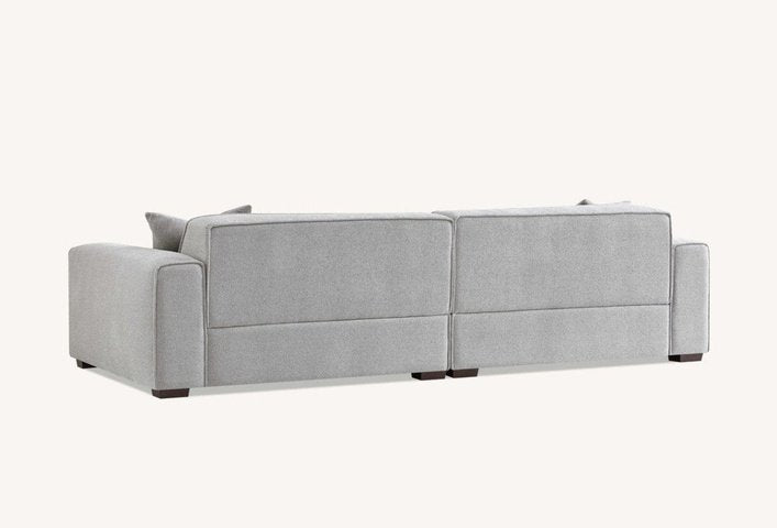 Aluxo Dakota 4 Seater With Chaise In Pebble Boucle - SantoLusso