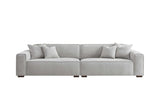 Aluxo Dakota 4 Seater With Chaise In Pebble Boucle - SantoLusso