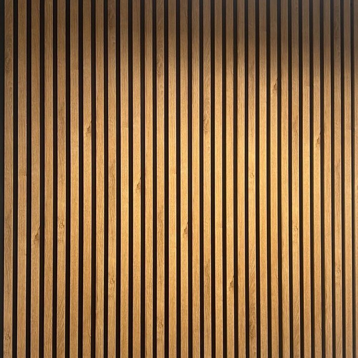 Aluxo Wood Veneer Acoustic Slatted Wall Panels - Light Oak, Pack of 4 - SantoLusso