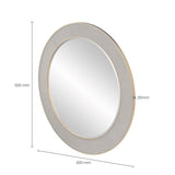 DI Designs Hampton Mirror | Round | Grey Shagreen - SantoLusso