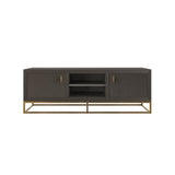 DI Designs Hampton TV Unit | Brown Shagreen - SantoLusso