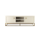 DI Designs Hampton TV Unit | Ivory Shagreen - SantoLusso