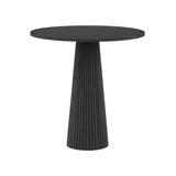 DI Designs Leckford Ribbed Occasional Table | Black Oak - SantoLusso