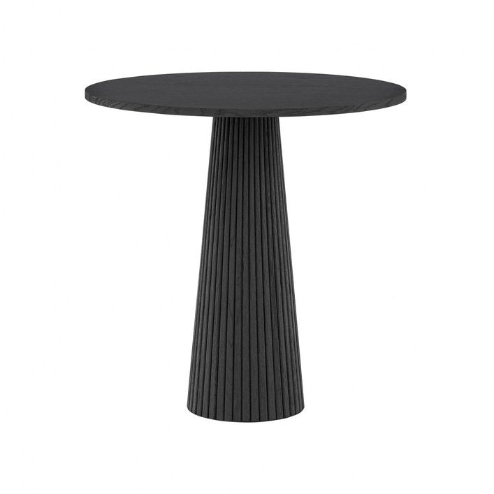 DI Designs Leckford Ribbed Occasional Table | Black Oak - SantoLusso