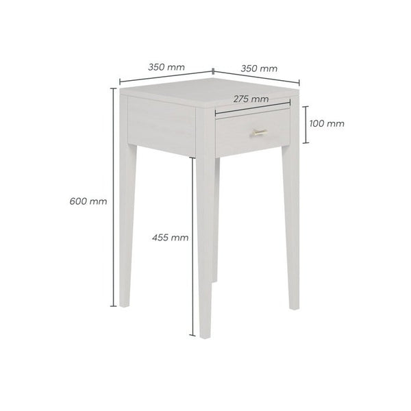 DI Designs Radford Bedside | Grey | 1 Drawer - SantoLusso