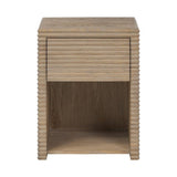 DI Designs Wickham Ribbed Oak Bedside | 1 Drawer - SantoLusso