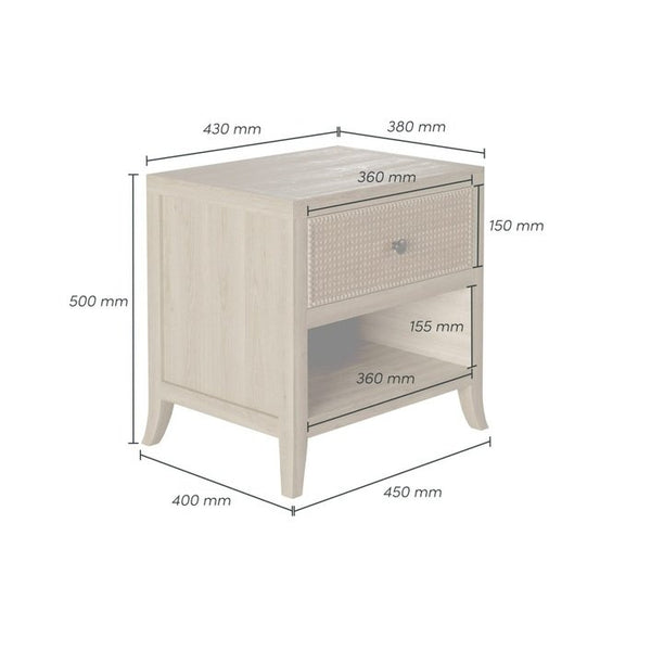 DI Designs Witley Bedside | One Drawer - SantoLusso