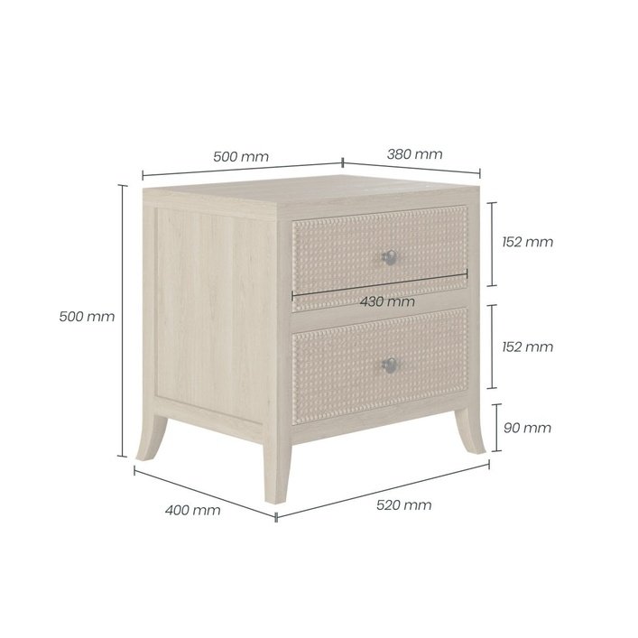 DI Designs Witley Bedside | Two Drawers - SantoLusso