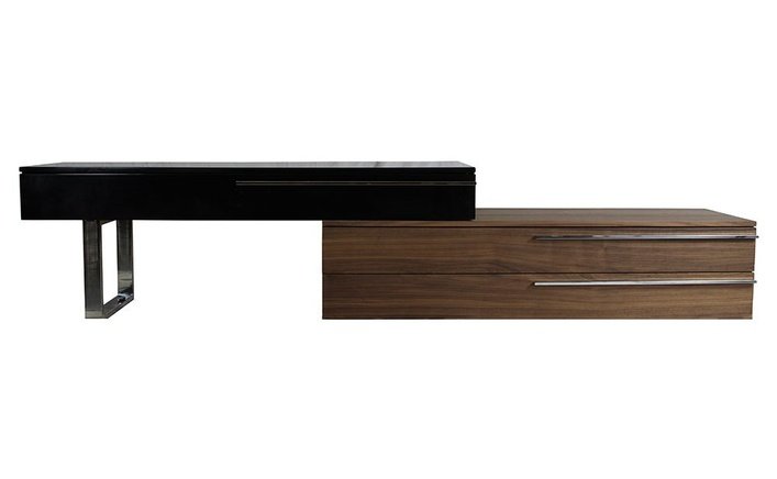 Dino Armando Alexis TV Unit - Black & Walnut - SantoLusso