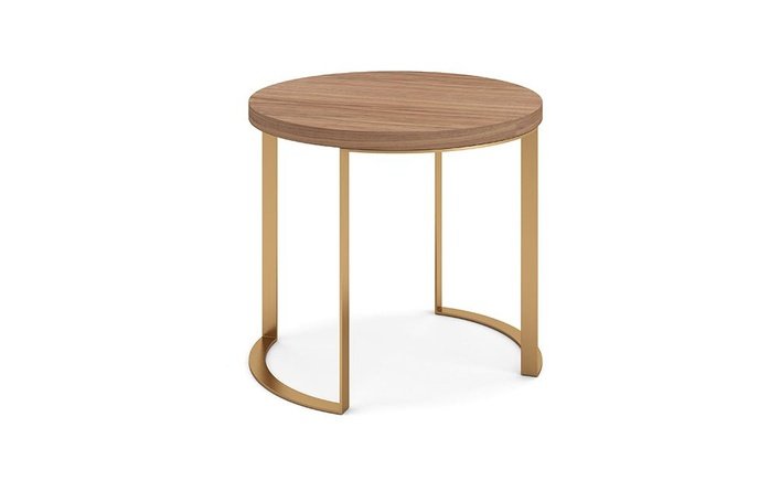 Dino Armando Lunato Side Table - Walnut - SantoLusso