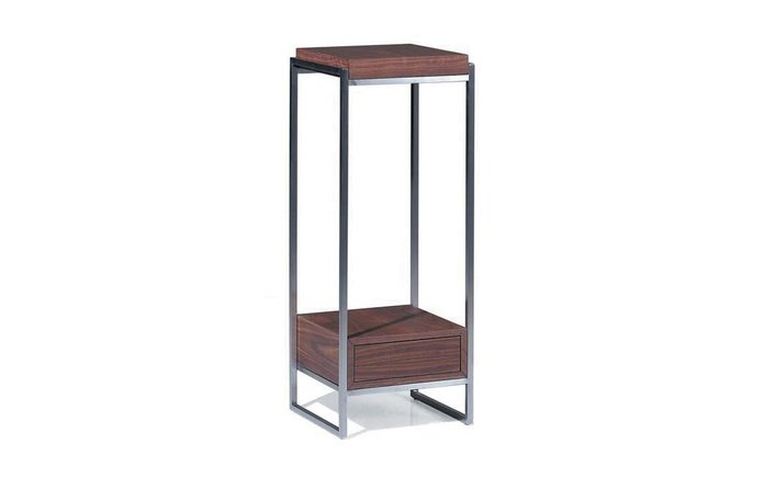 Dino Armando Scatola Pedestal - Dark Walnut - SantoLusso